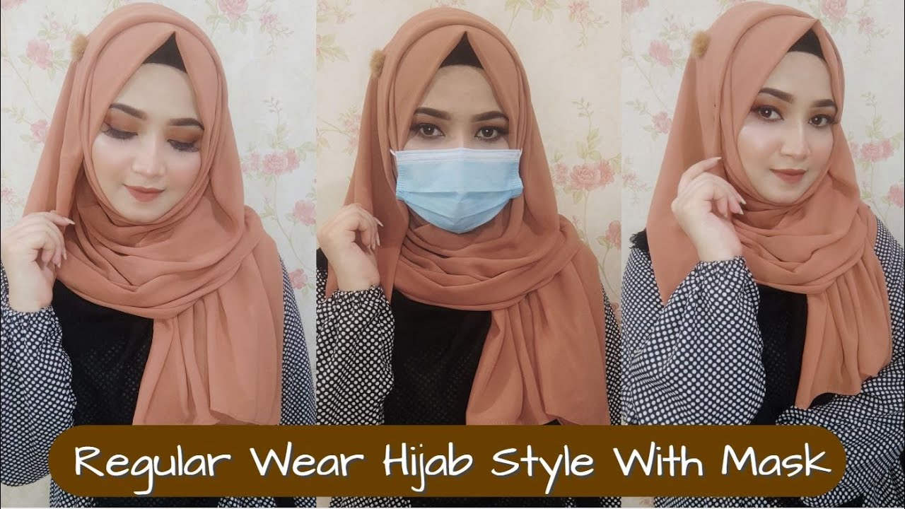 Regular Wear Hijab Style With Mask 🤎মাস্কের সাথে হিজাব 😷 Hijab Style With Mask