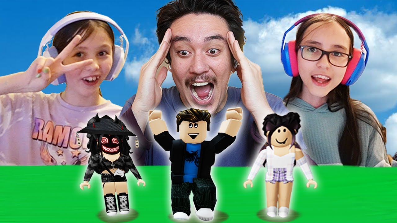 妹二人とロブロックスの超簡単アスレ遊んだら面白すぎたwww【ROBLOX】
