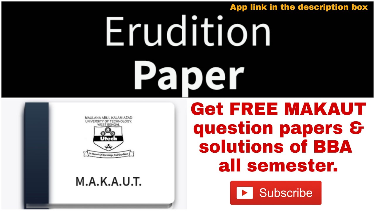 Get FREE MAKAUT QUESTION PAPERS AND SOLUTIONS.