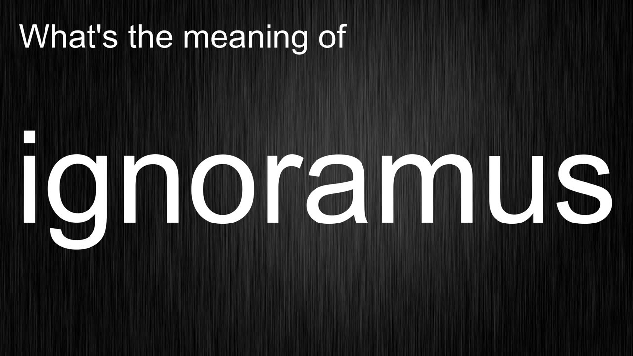 ignoramus by English? Master the Pronunciation and Meaning of this Word!