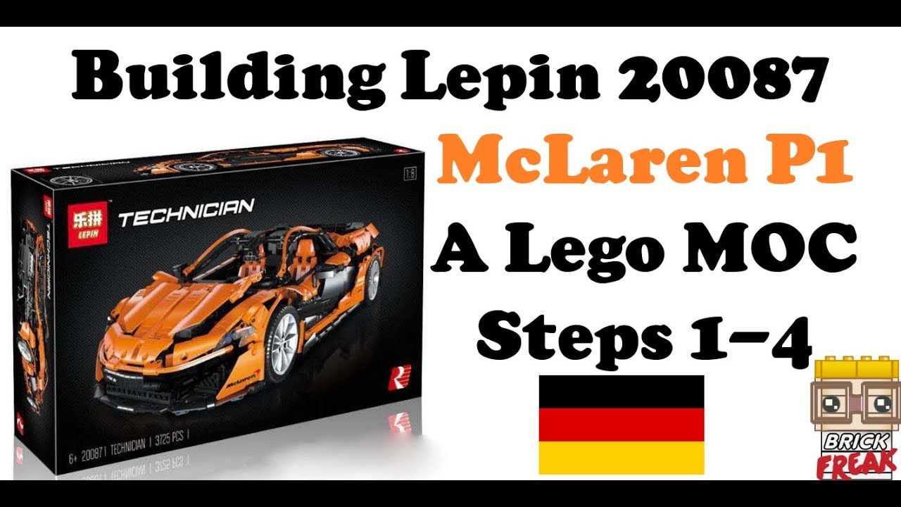 McLaren P1 by Bruno Jenson - A Lego MOC 20087 Lepin - Building Steps 1-4