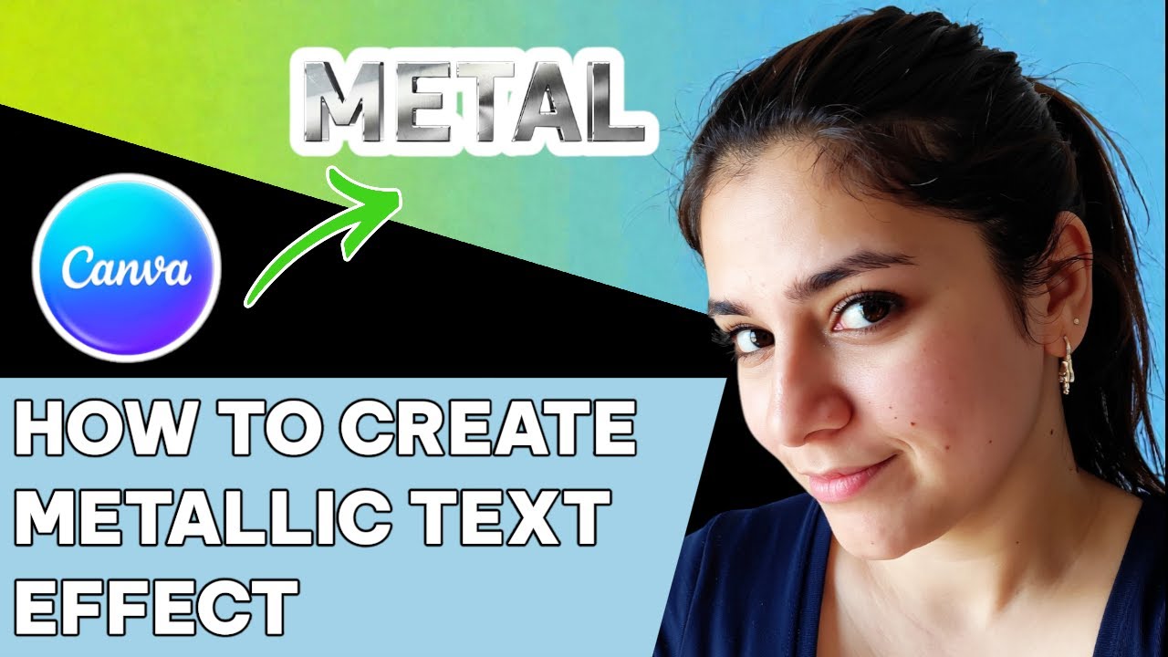 How to create a metallic text effect in Canva