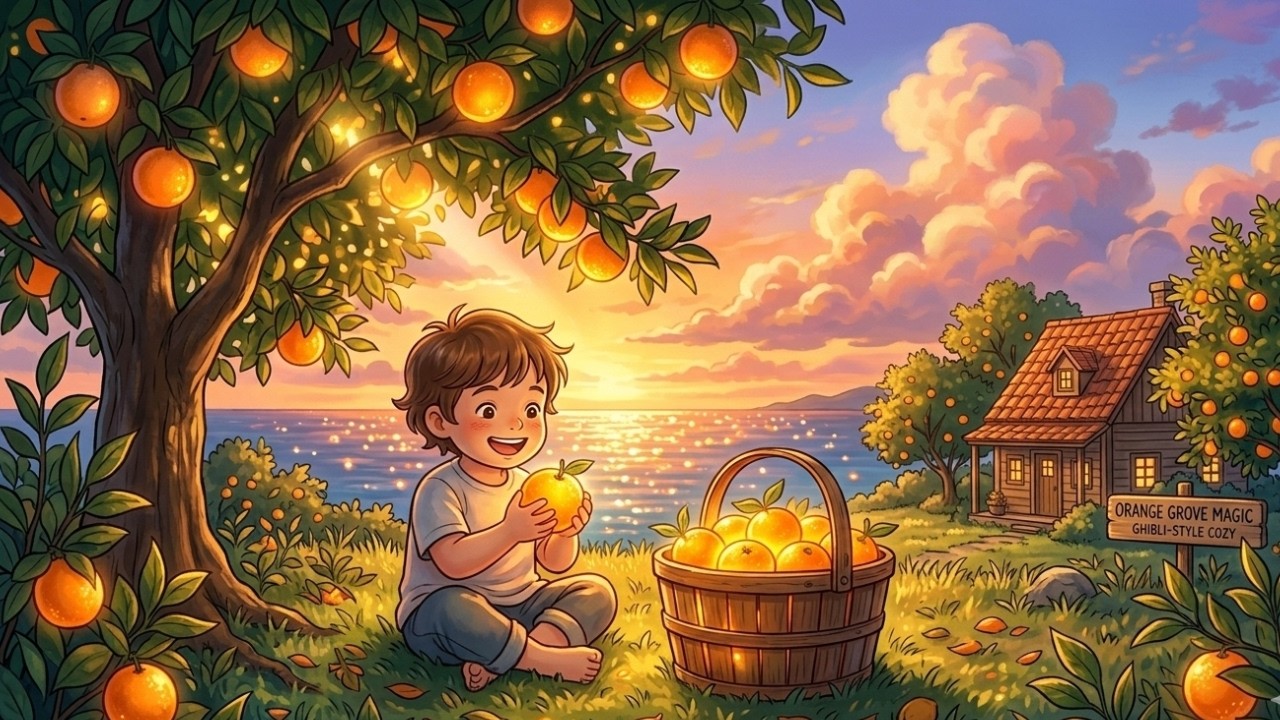 Peaceful Orange Harvest by the Sea 🍊 | Making Orange Brandy & Crispy Tempura | Ghibli Wonderland