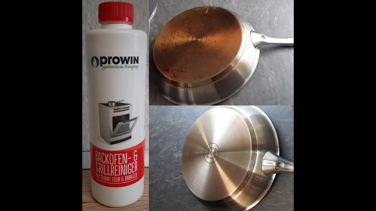 Pfannenboden reinigen mit dem proWIN Backofen- & Grillreiniger
