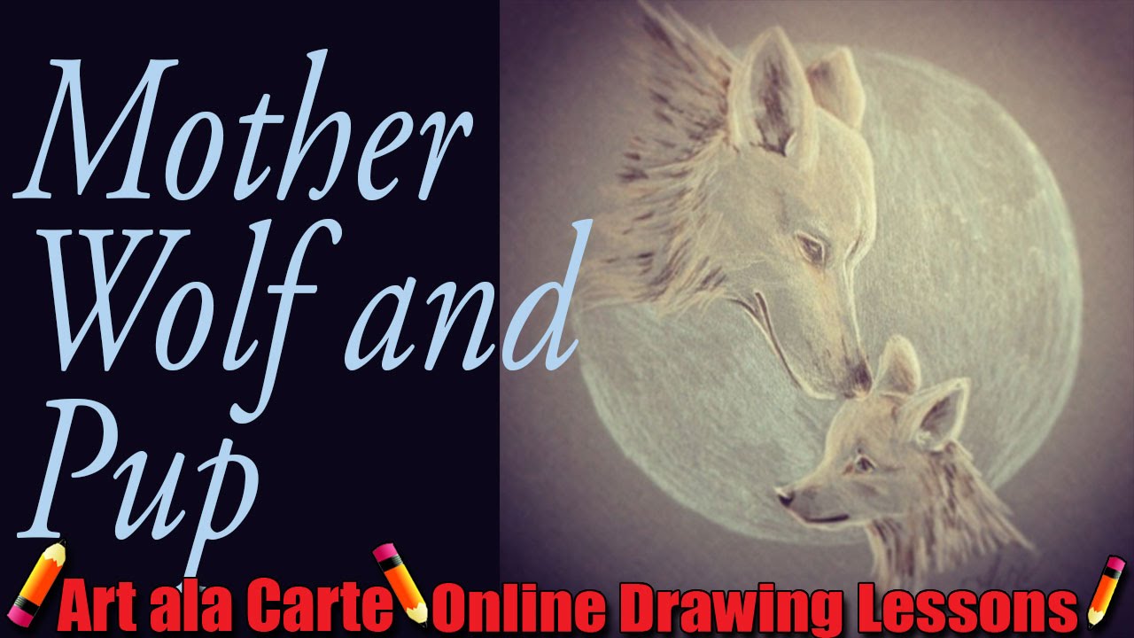 Mom wolf and Pup challenge and tutorial