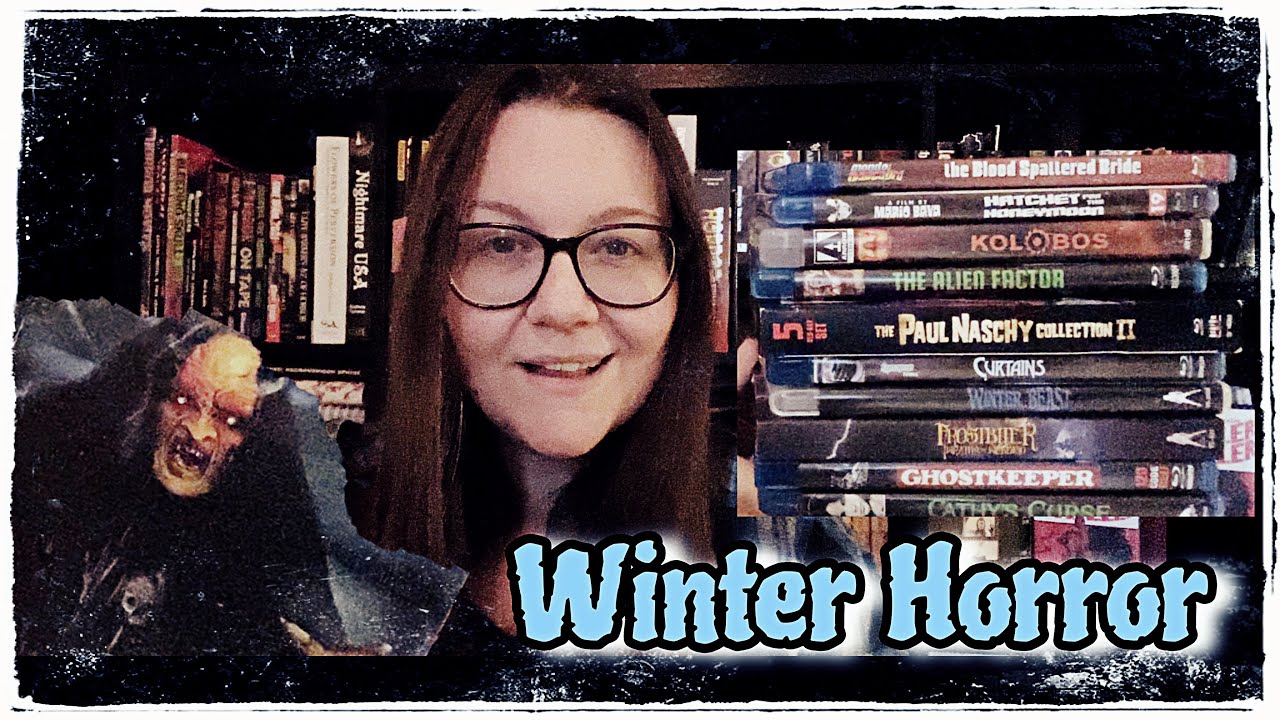 WINTER HORROR movie watch pile ❄️🪓