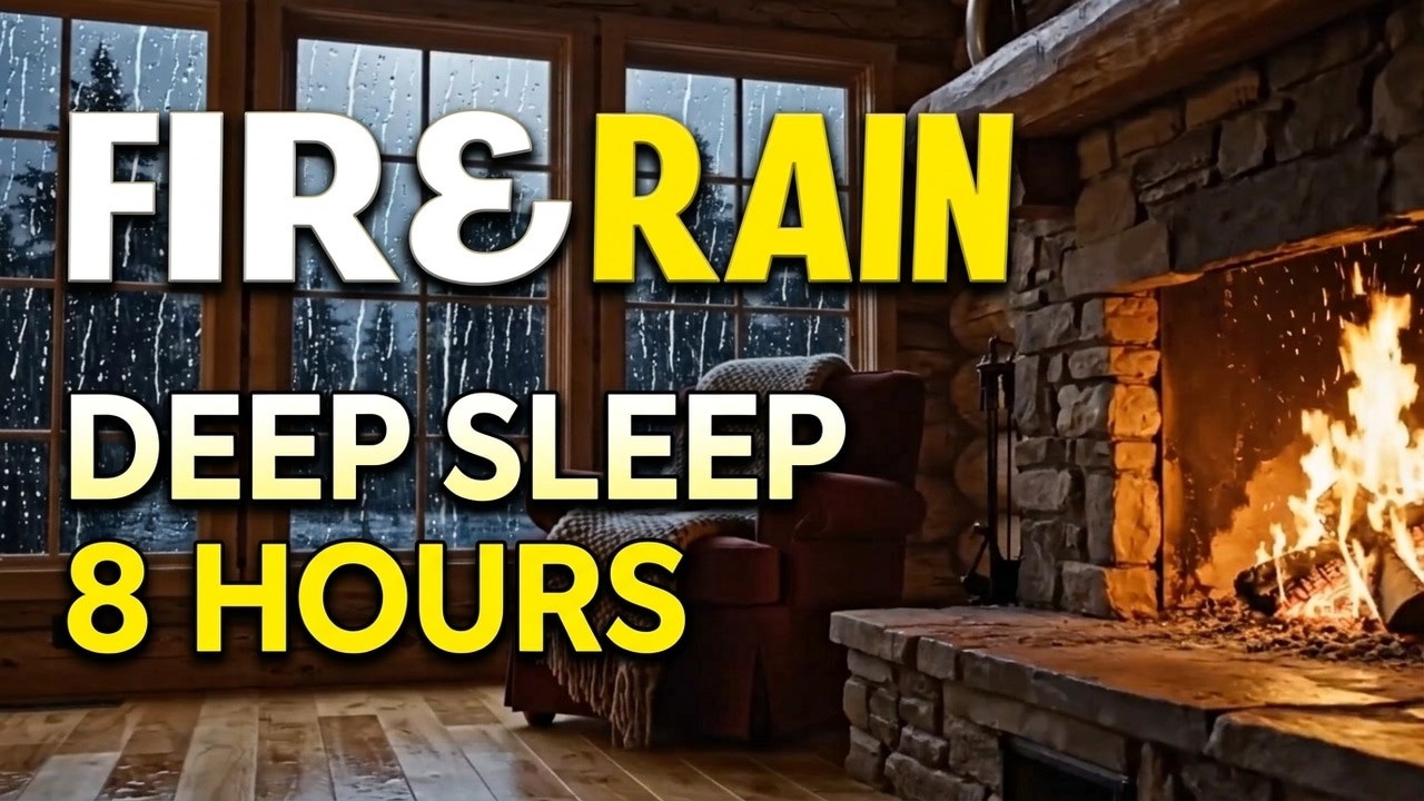 I've Never Slept This Deeply… Try This Rainy Cabin with Fireplace