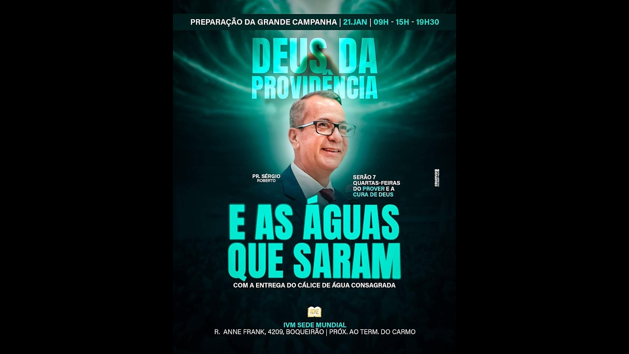 DEUS DA PROVIDÊNCIA E AS ÁGUAS QUE SARAM // Pr. Sergio Roberto