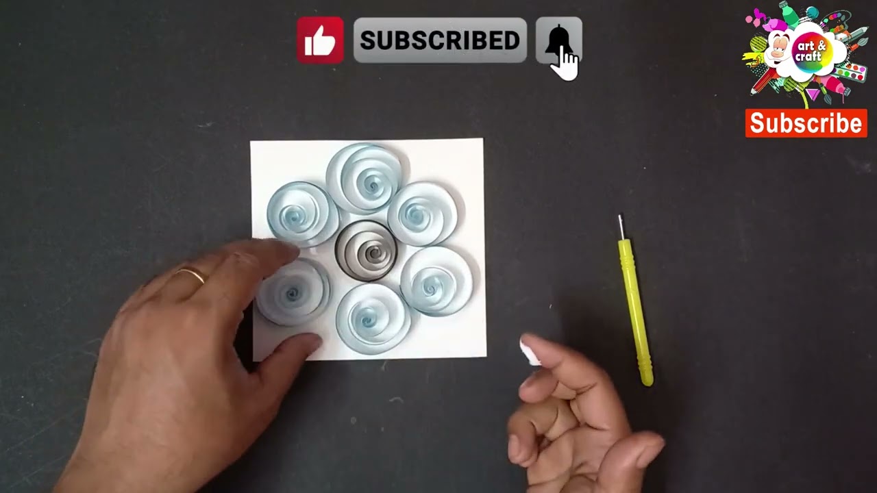 Easy Paper Quilling Flower For Loose Coil Shape | How to make JUNIOR Students | Funny art & craft