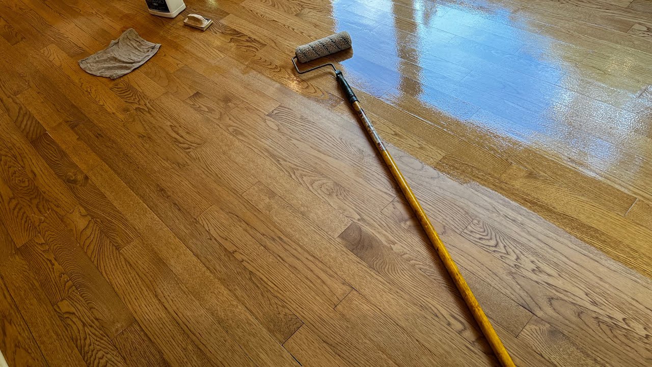 Hardwood floors cleaned, light scratches filled during light sand and finish process. Another rescue