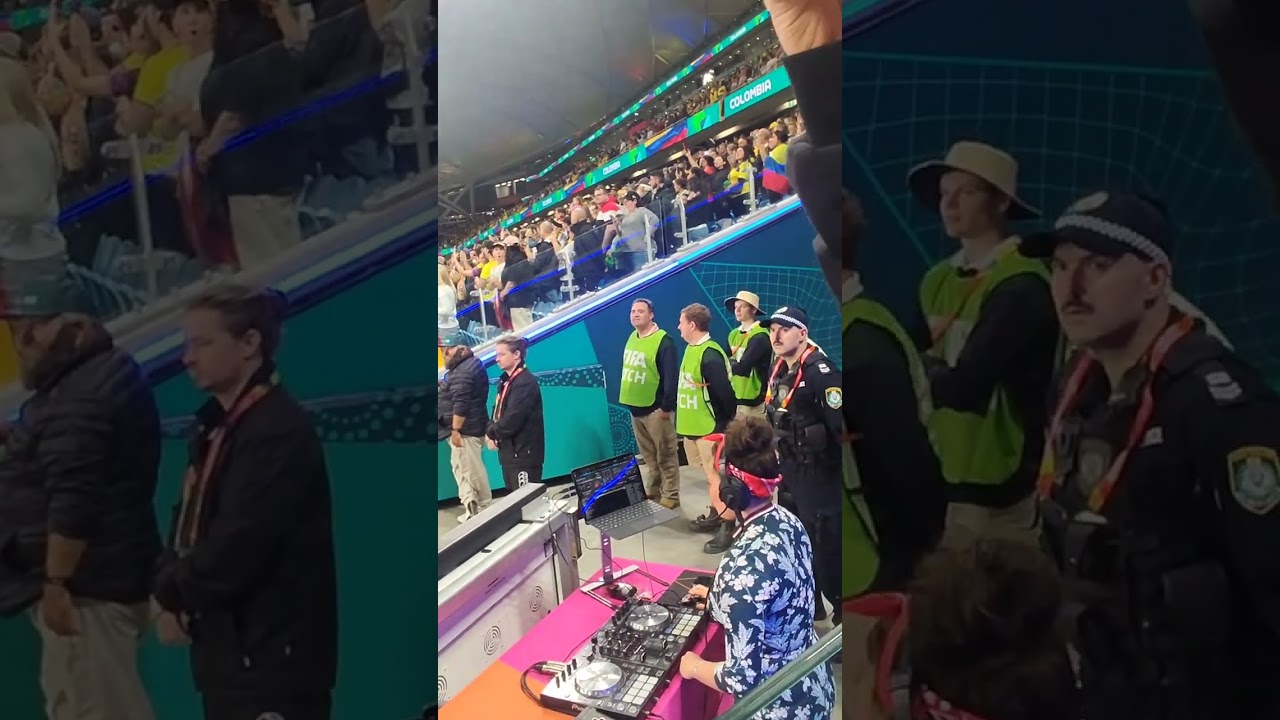 Reaccion de Australianos al escuchar Colombianos cantar el himno nacional. fifawwc 2023.