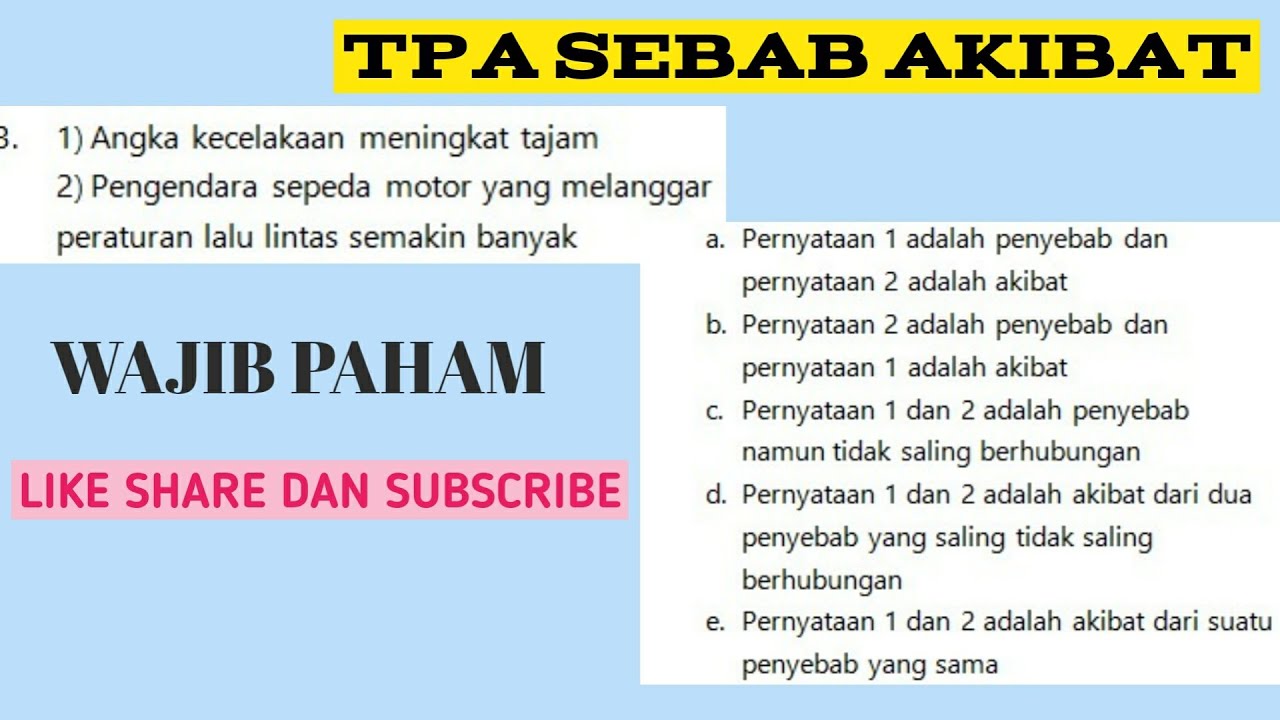 TPA Sebab Akibat