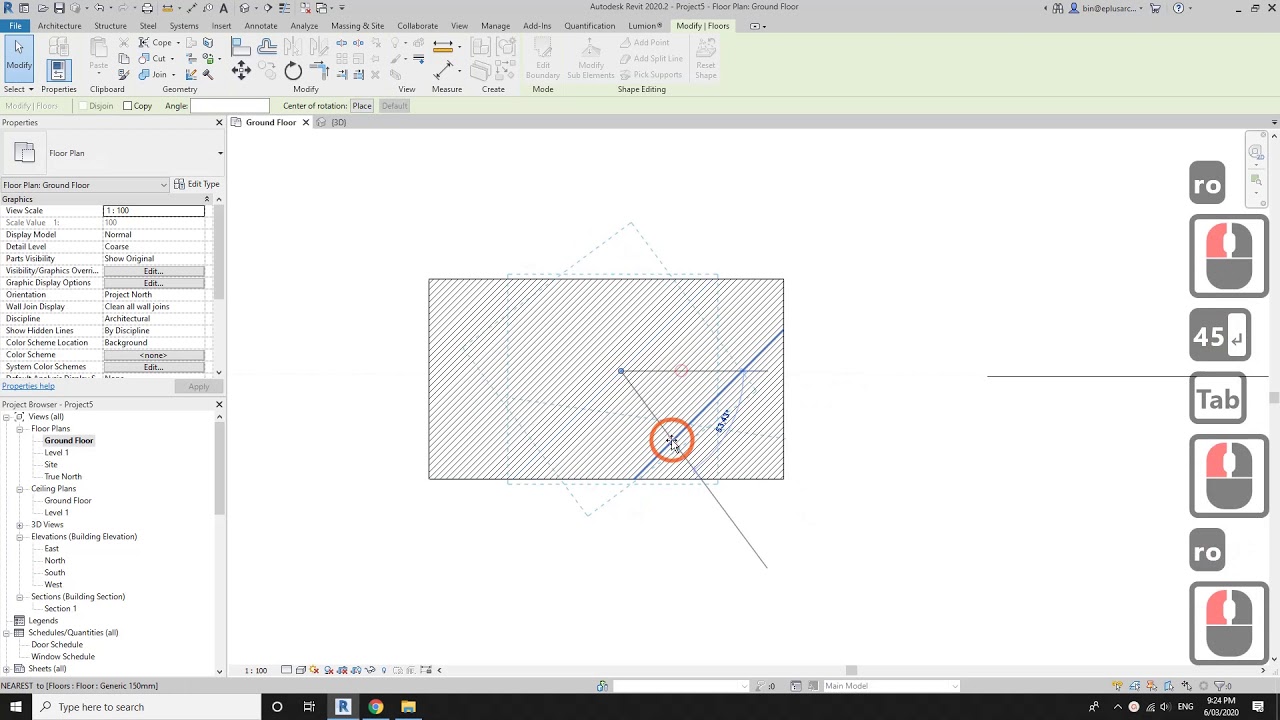 Revit Tips - Rotate material surface pattern