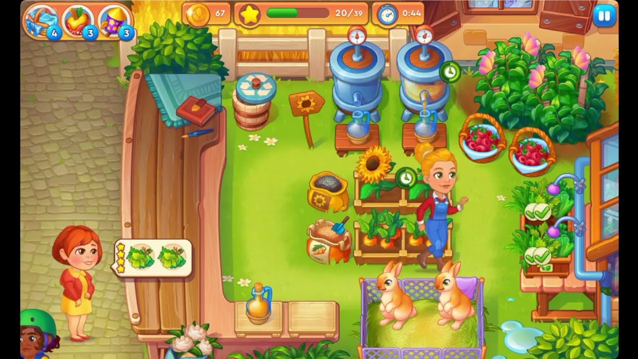 Farming Fever Cooking Games - Level 103 🍎🌻🫐. - No Boosters - FULL STORY - CaroGamesNL