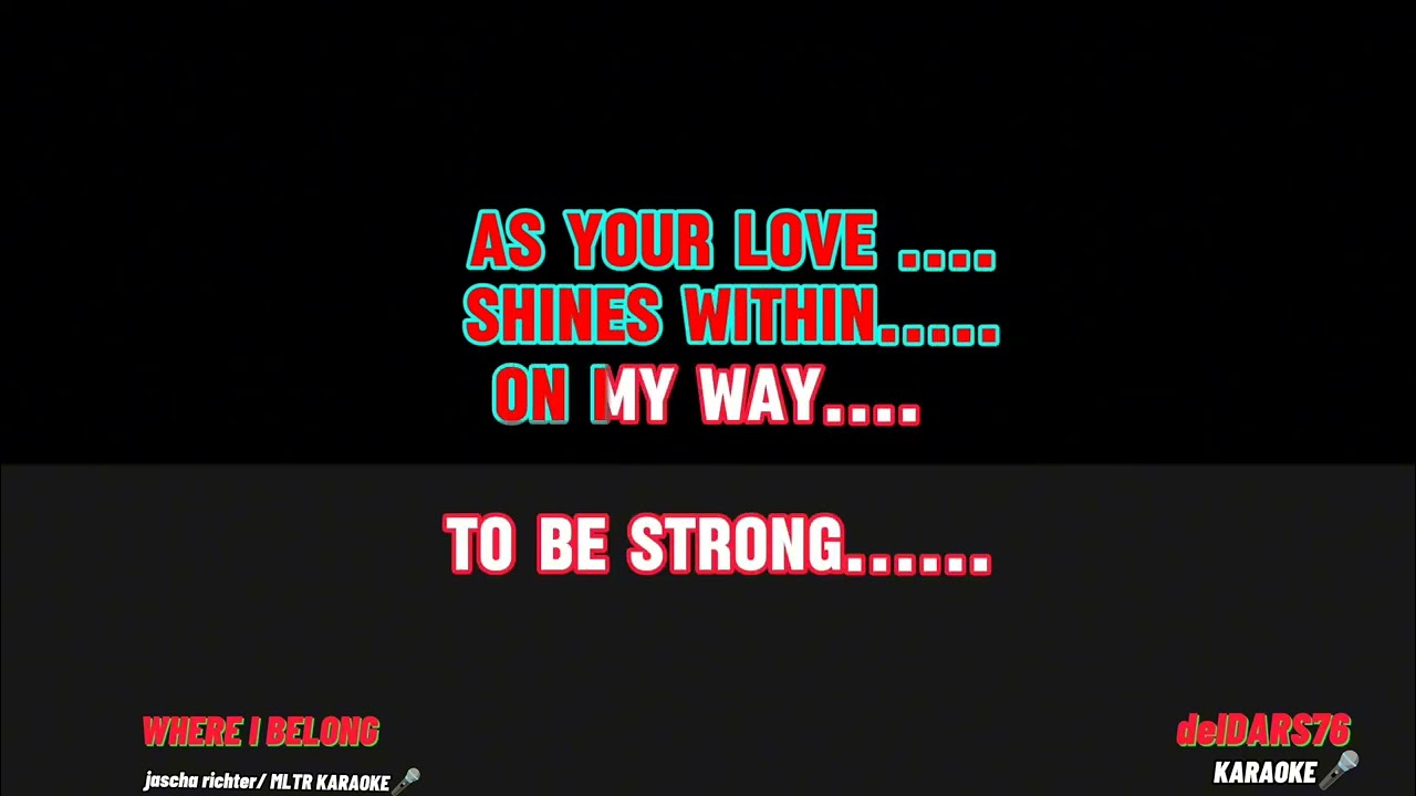 WHERE I BELONG- jascha richter/MLTR KARAOKE