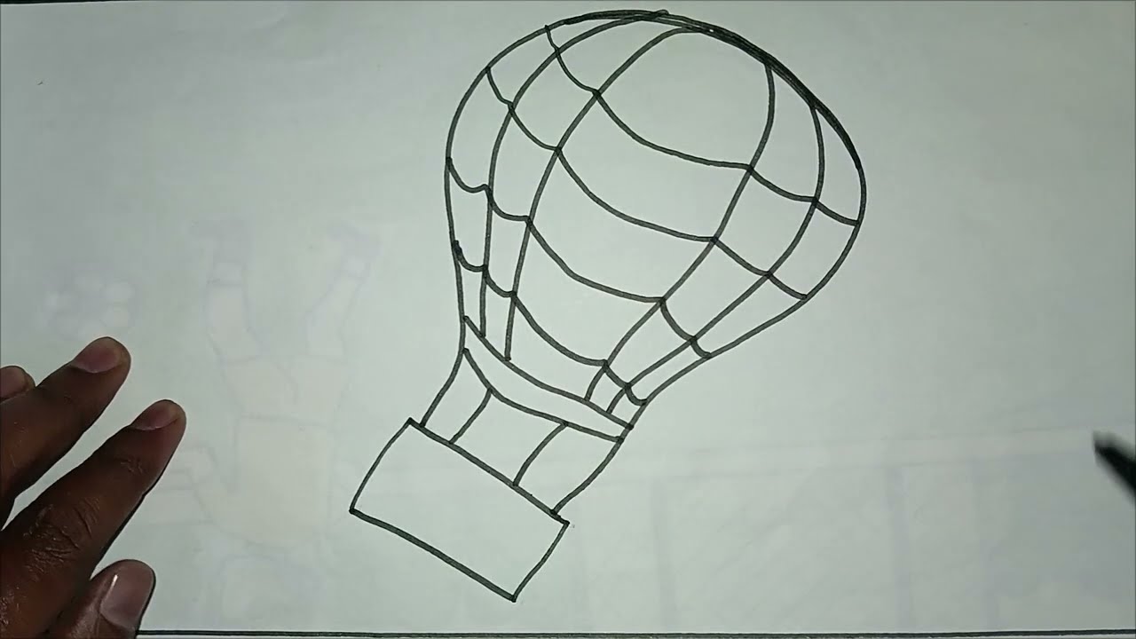 Easy Air balloon drawing | Kids Drawings