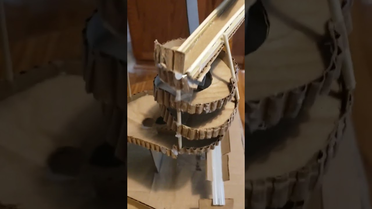 Homemade Cardboard Marble Run 