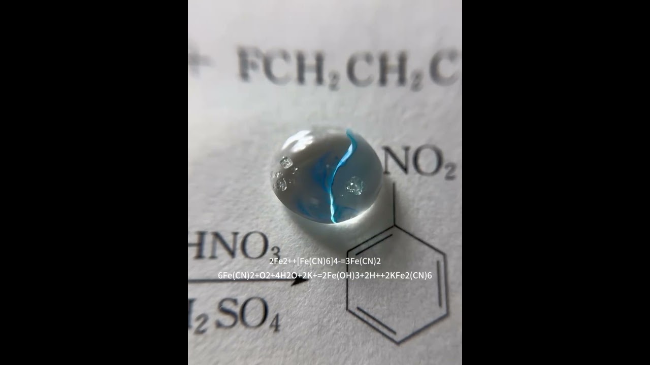 Colorful Chemical Reaction in a Drop of Water 🌈 | Potassium Ferrocyanide + Ferrous Sulfate