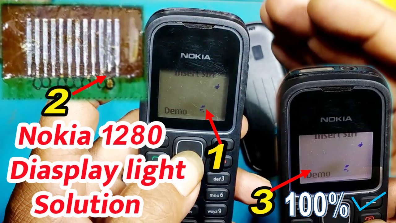 Nokia 1280 Display Light solution/How to repair Nokia 1280  light solution/nokia 1280 light solution