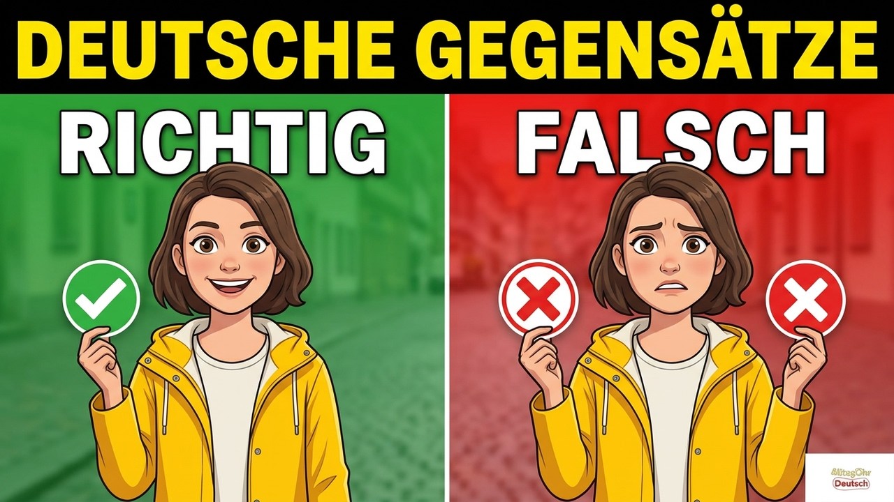 Deutsche Gegensatzpaare | 12 wichtige Adjektive für Anfänger