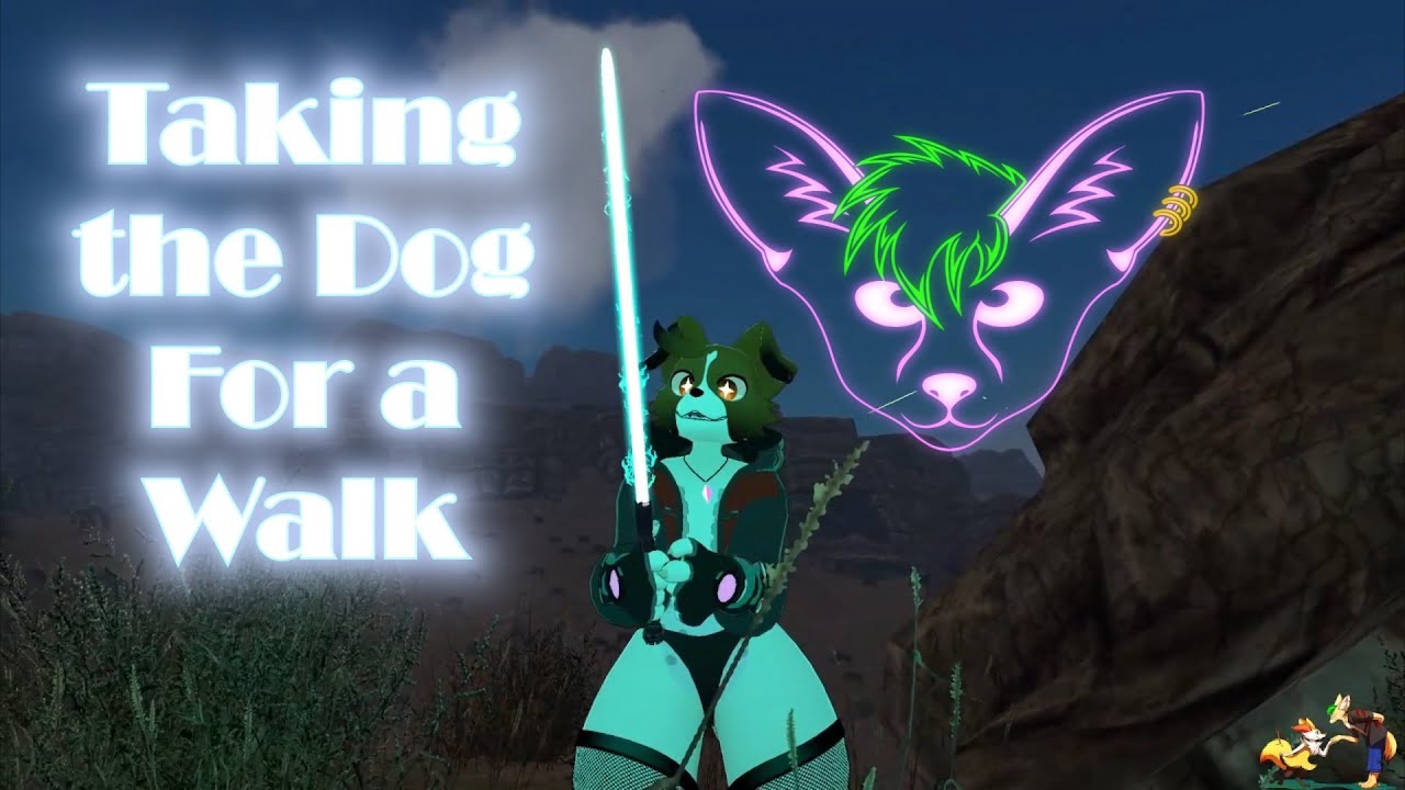 Taking the dog for a walk (comedic short film) #vrchat #vrchatmovie #protogen #furry