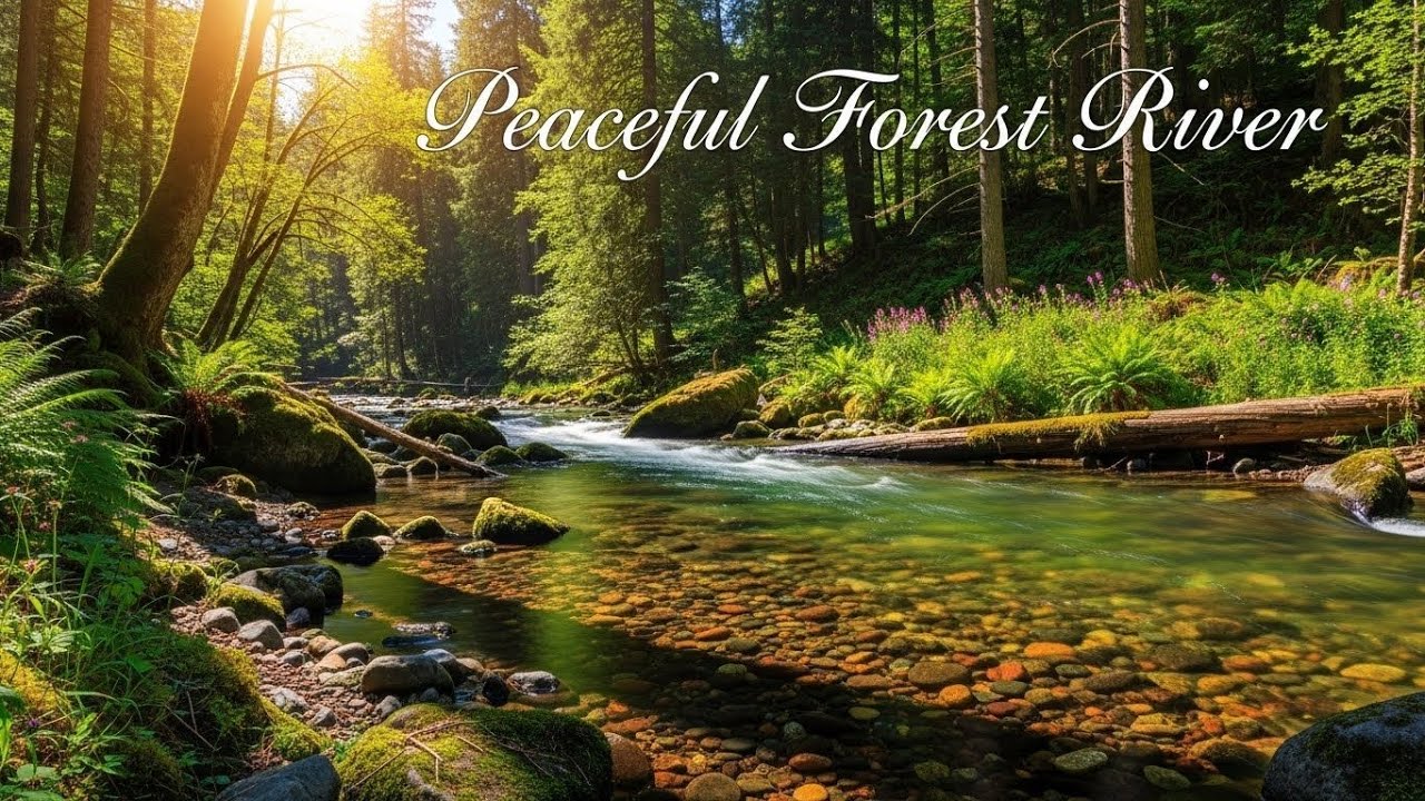 Forest Stream River 🌲🌊 Gentle Flowing Water for Sleep and Meditation #2188