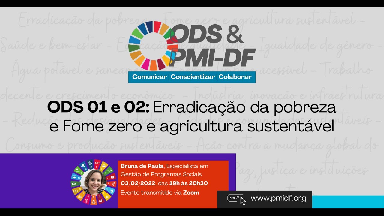 ODS 01 e 02: Erradicação da pobreza e Fome zero e agricultura sustentável