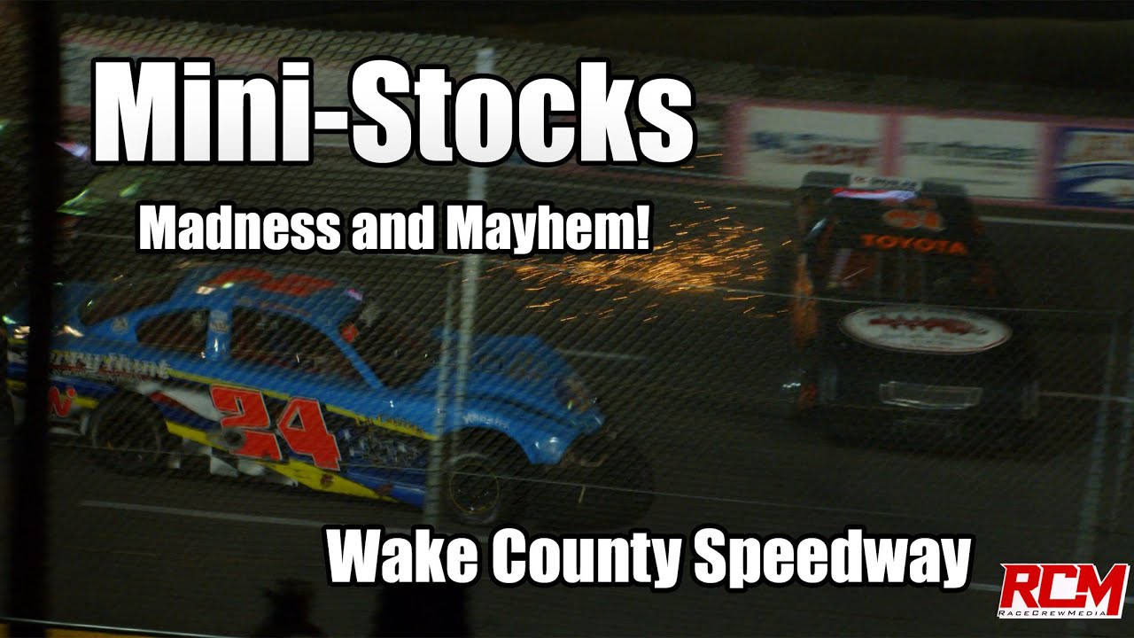 Mayhem, Madness, Crash! - AJ Sanders starts in #24, swaps to #44 - Mini-Stock - Wake County Speedway