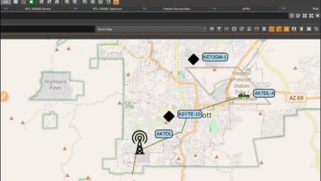 Real-time APRS using SDRangel on an Android
