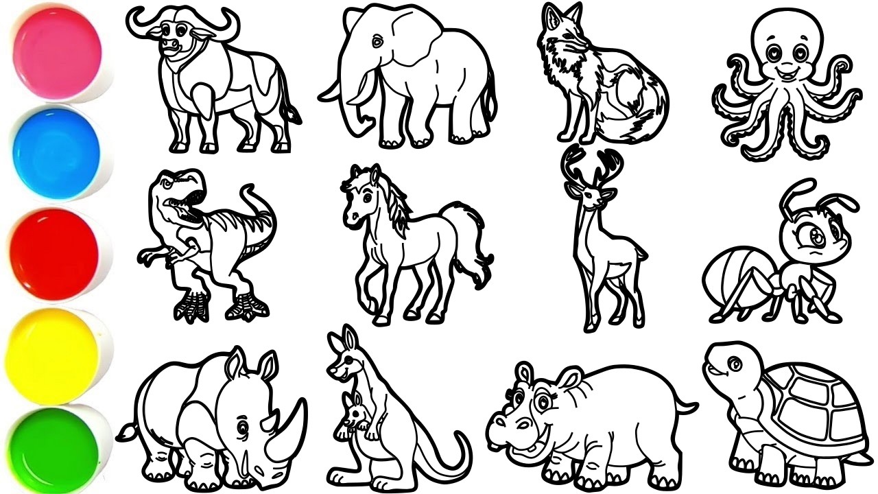 Draw Amazing Animals in Minutes - Buffalo, Elephant, Fox, Octopus, Dinosaur, Horse, Deer, & others
