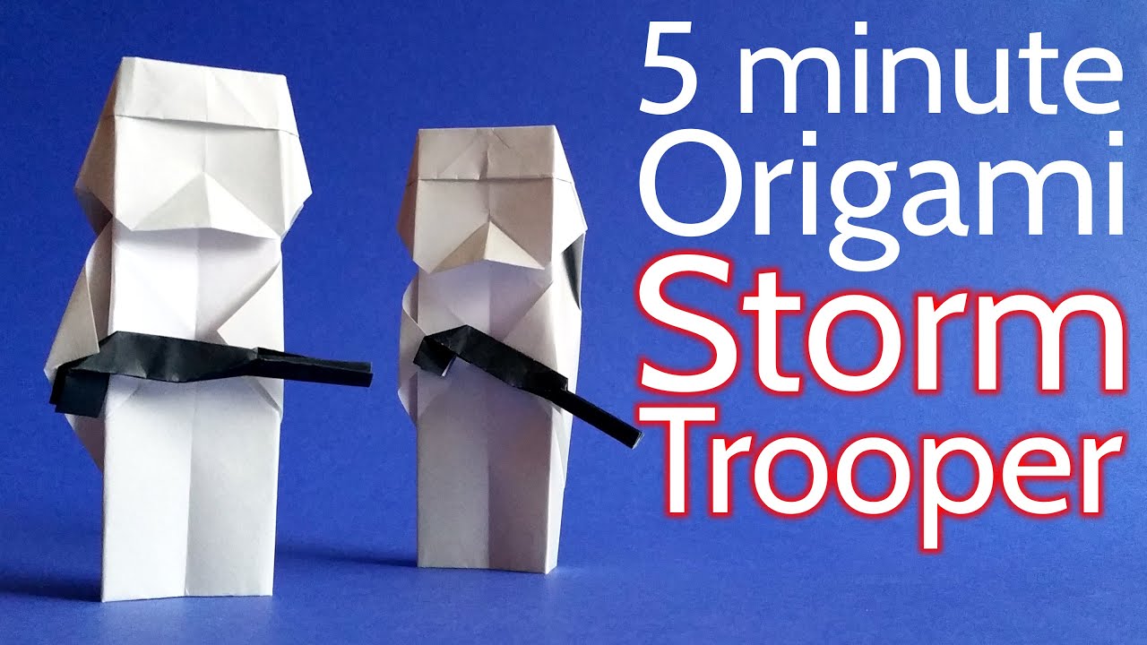 How to Make an Origami Stormtrooper from Star Wars in 5 minutes - Tutorial (Stéphane Gigandet)