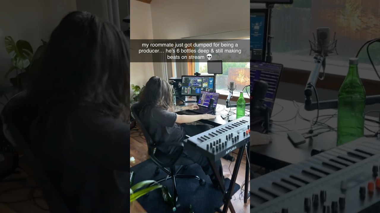 my roommate just got dumped for making beats 😭 #flstudio #producer #beats