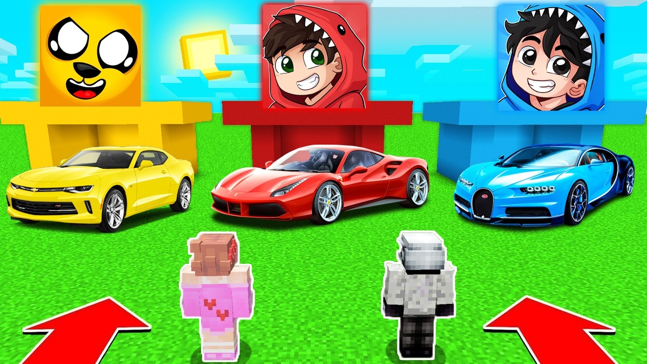 ¿Qué COCHE REAL Tienen Los YOUTUBERS FAMOSOS en MINECRAFT?