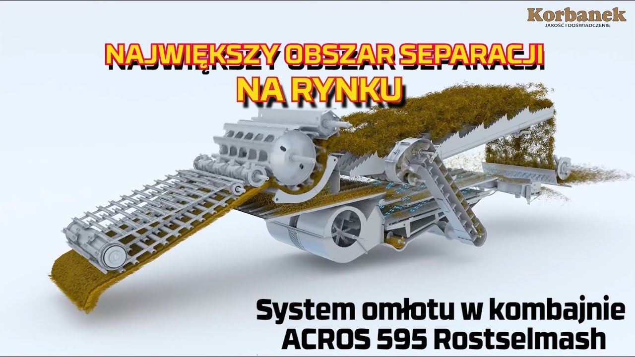 💥NAJWIĘKSZY💥obszar separacji⚡na rynku⚡w  kombajnie Acros 595+ Rostselmash  [Korbanek]