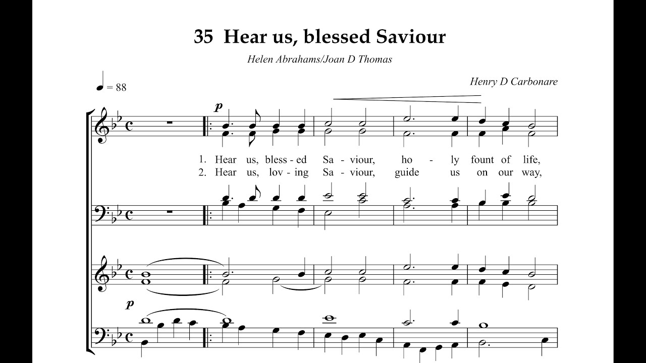 Hymn Collection 035   Hear us blessed saviour