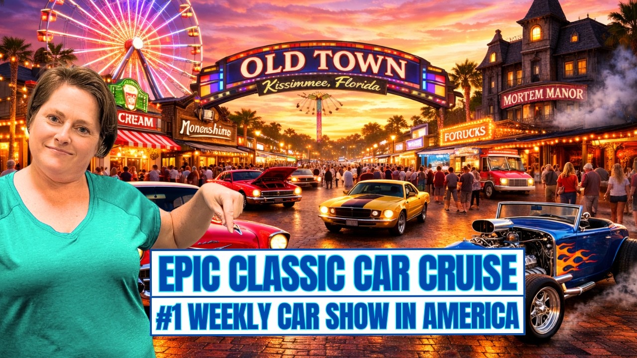 Old Town Kissimmee Car Show | America’s Longest-Running Cruise Night (Family Visit)