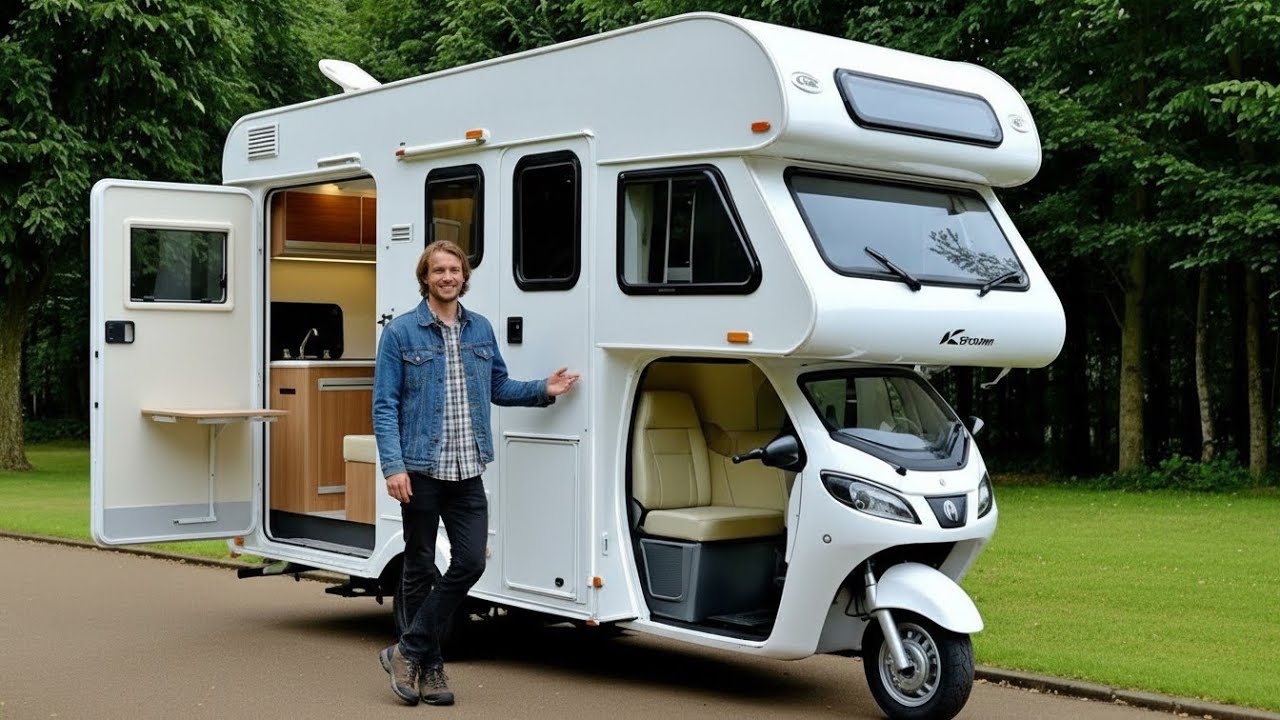 Deutscher Mini-Camper schockiert alle – Futuristischer Dreirad-Camper ab ca. 9.900 €