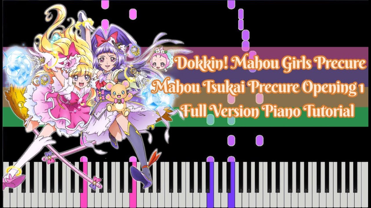 Dokkin! Mahou Girls Precure - Mahou Tsukai Precure OP 1 - (Full Version) Piano Tutorial by Hildegard