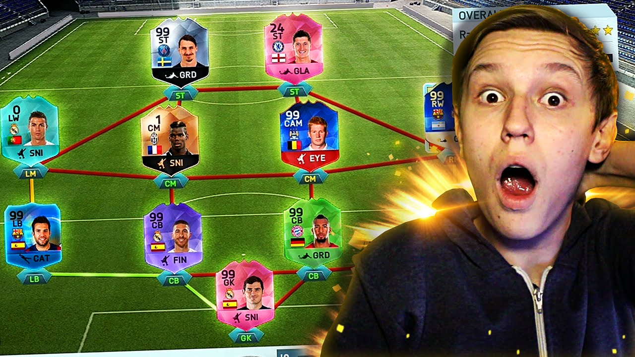 INSANE MODDED/HACKED CHEAT CODE TEAM!!! - (FIFA 16)