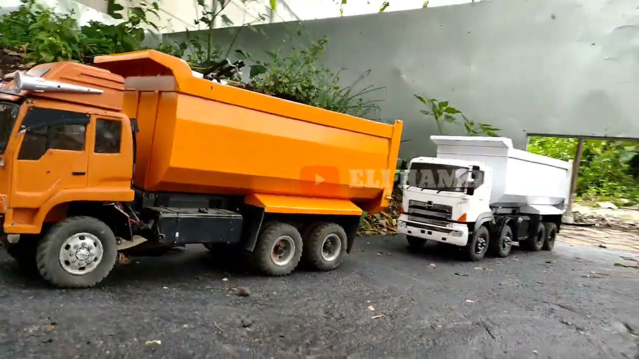 Tes rc dump truck hino 700 ,model truck tambang