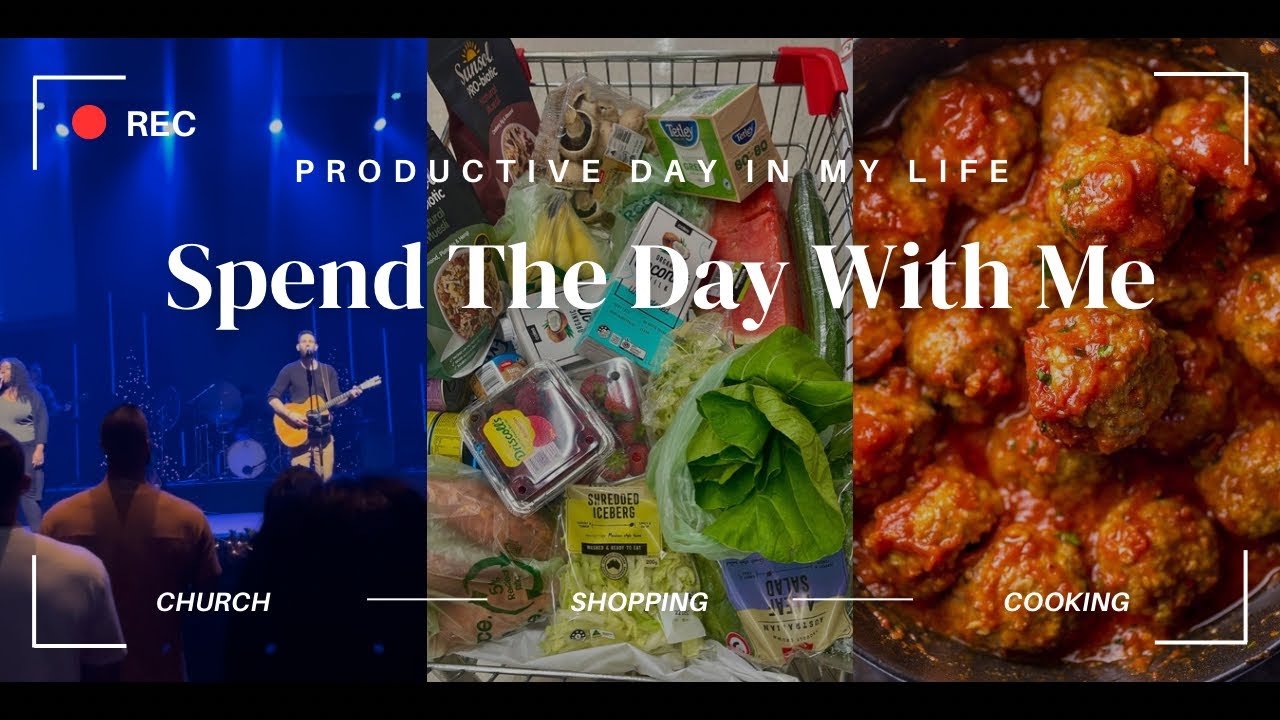 VLOG: PRODUCTIVE DAY IN MY LIFE | Church, Grocery shopping, Cooking, Arranging my Fridge etc⭐️
