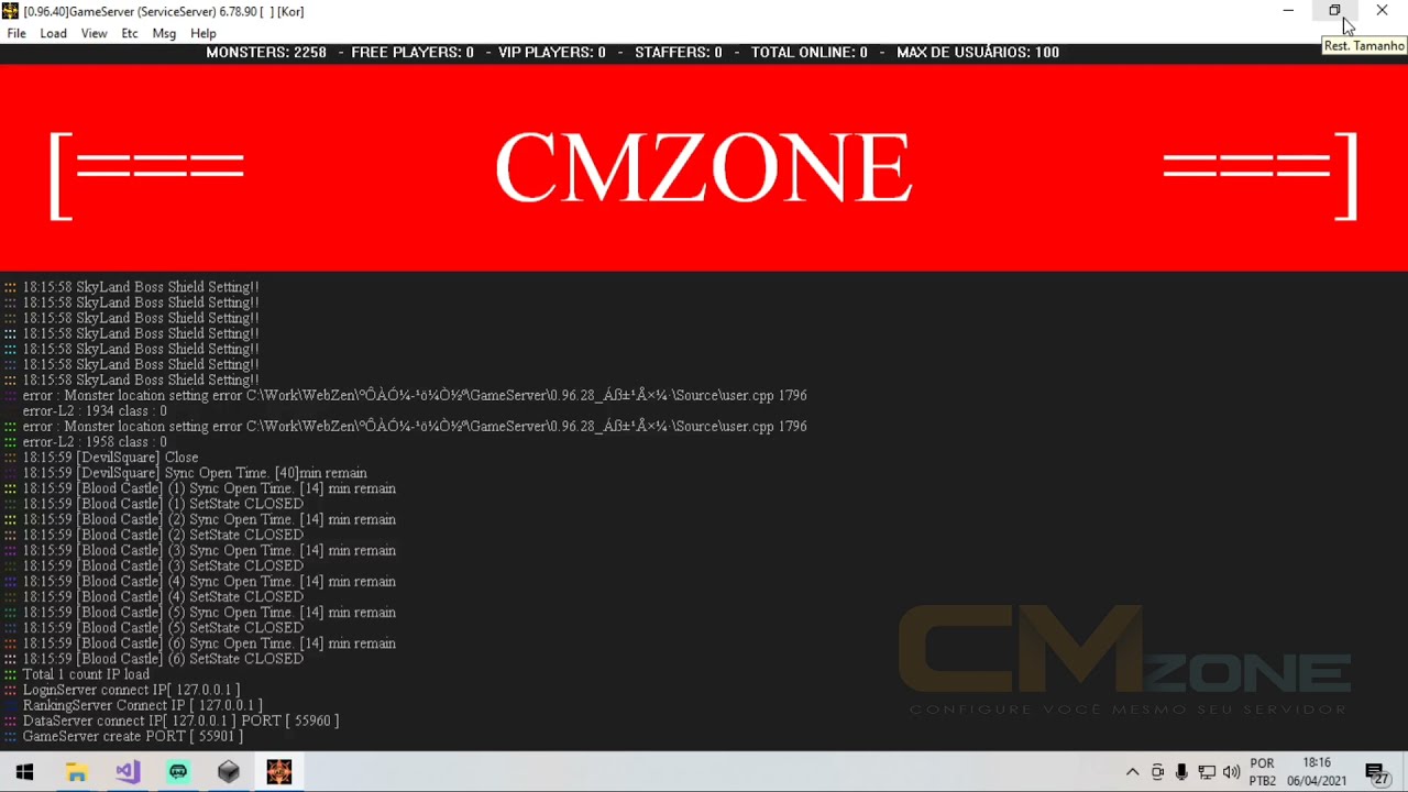 01 - MU SERVER + SOURCE + REMOÇÃO LICENÇA - CRIANDO SERVER 97D 2021