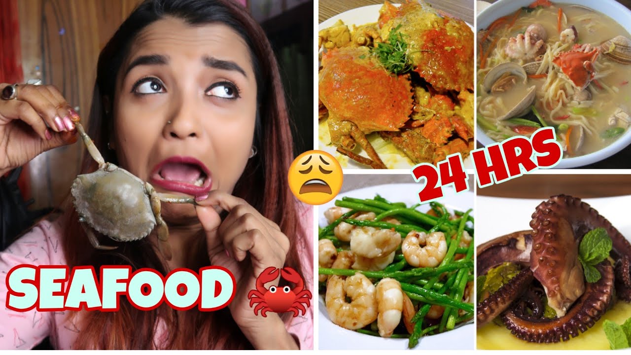 I ATE SEAFOOD For 24 HOURS CHALLENGE - Eating OCTOPUS with MoM - Most WEIRD FOOD CHALLENGE INDIA