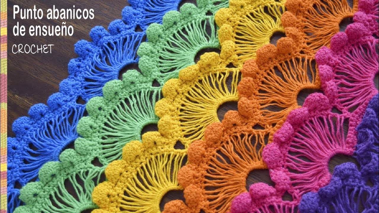 Punto abanicos de ensueño tejido a crochet / Tejiendo Perú