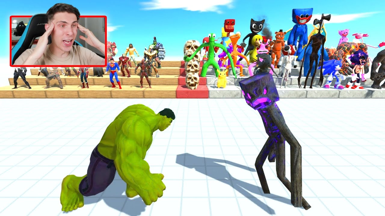 SUPERHEROES VS MONSTRUOS ATERRADORES RETO TORNEO SUPERVIVENCIA - REACCION THEKALO