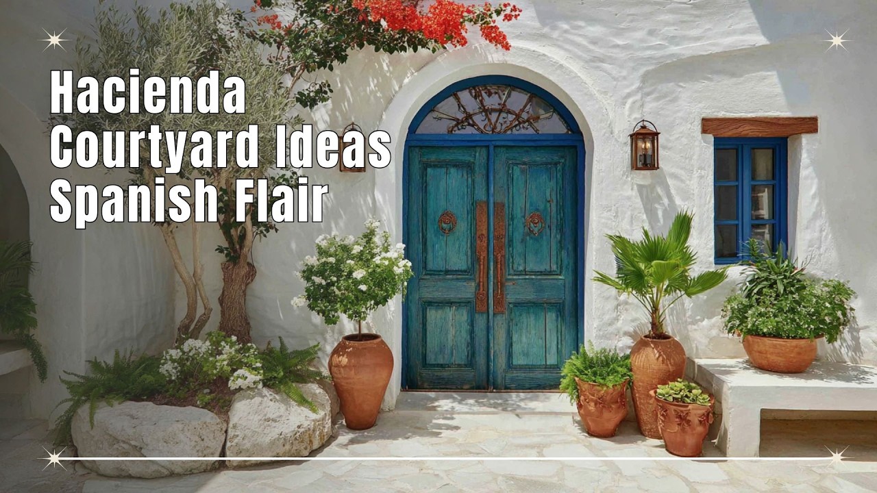 🌻 Идеи для внутреннего дворика в стиле хасиенды ♻️ Испанский колорит в дизайне сада из переработа...