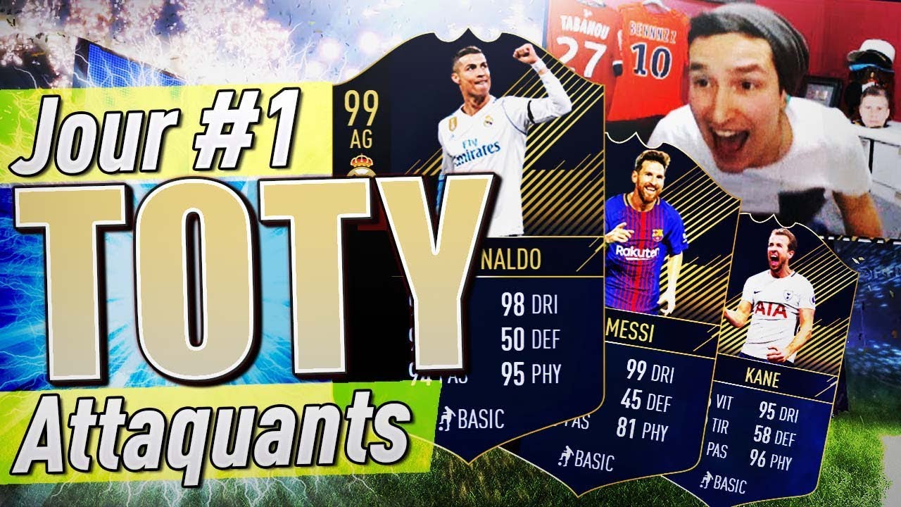 Pack Opening TOTY FIFA18 #1 : attaquants ! On commence bien !!
