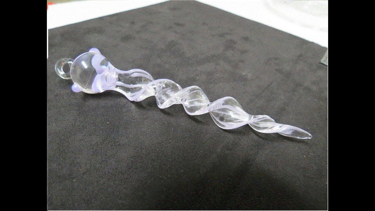 How to make a glass icicle decoration. Flameworking. Nortel Red Max