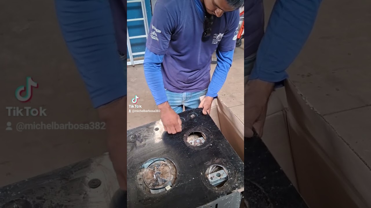 trocando mesa di vidro do fogão esmaltec