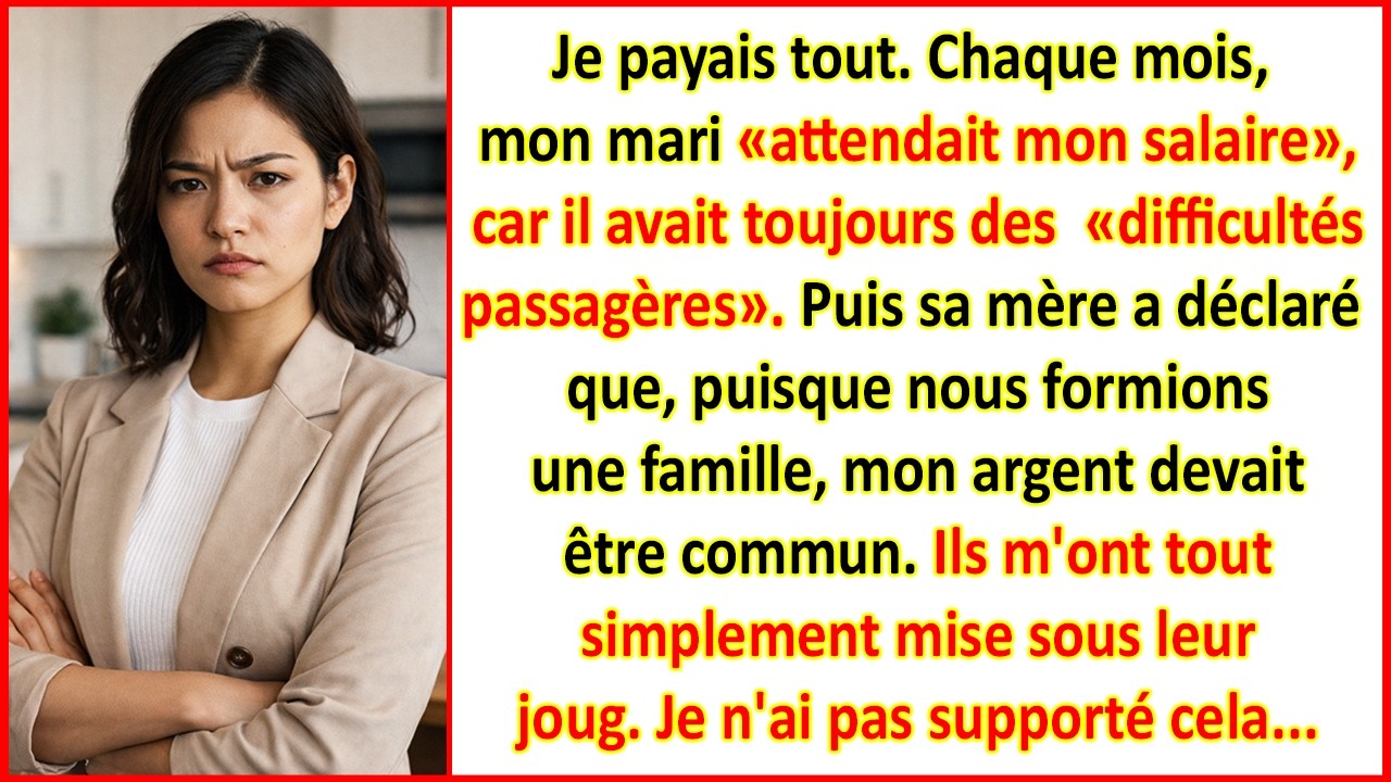 «Nous Avons Décidé Que Ton Salaire Serait Commun», Dit Calmement Ma Belle-Mère